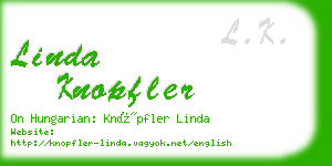 linda knopfler business card